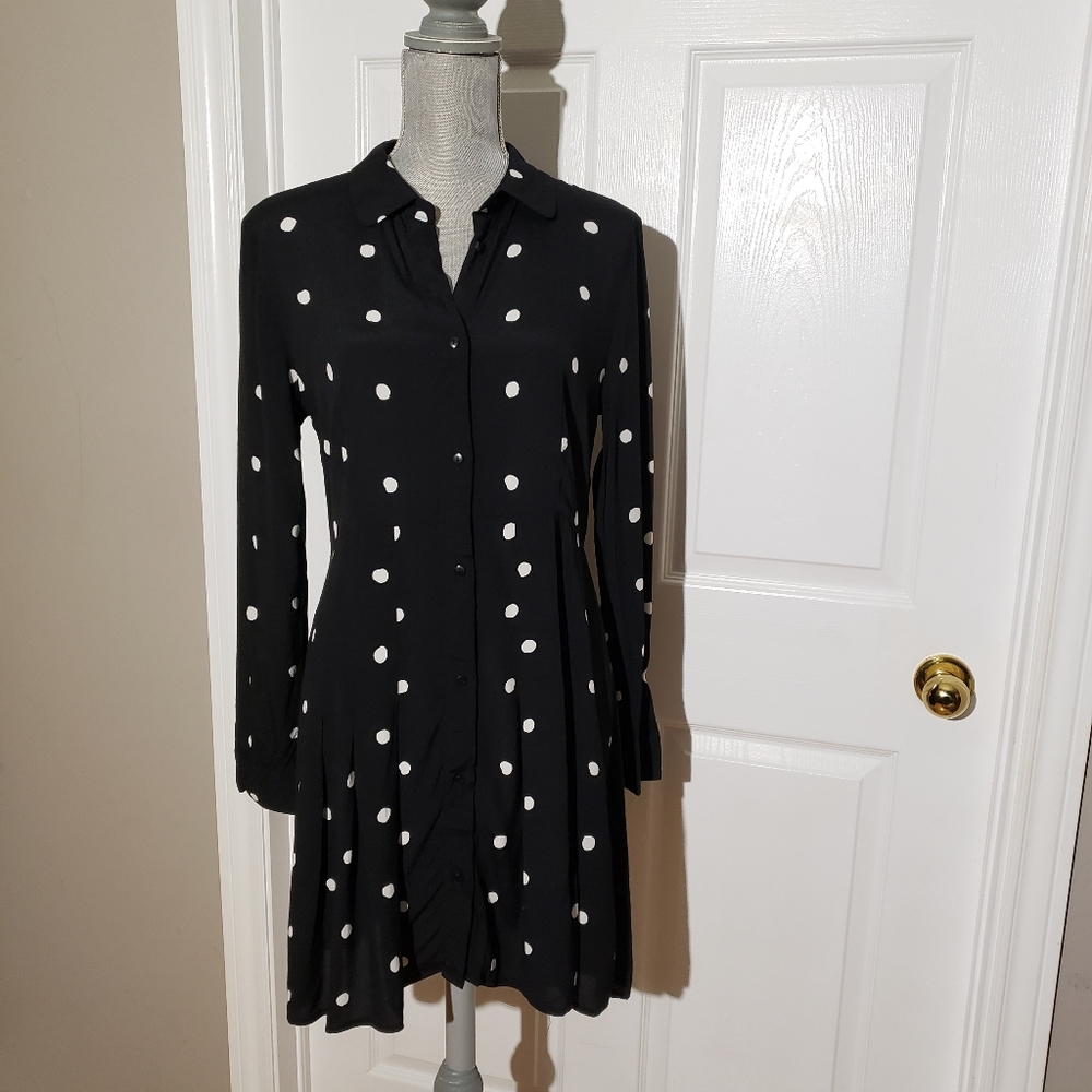 & OTHER STORIES Paris Atelier polka dot button front dress